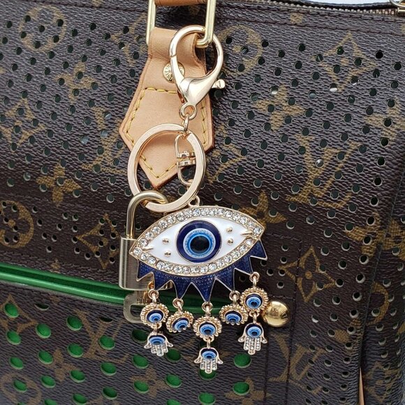 100% Auth Louis Vuitton Lock & Key with unbranded Bagcharm, Keycharm, Keychain - Picture 8 of 9